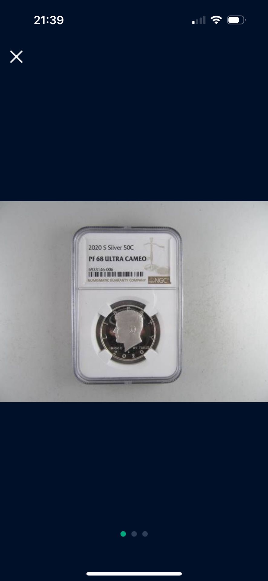 2020-S Kennedy Silver Proof Half Dollar, NGC PF-68 -- KEY DATE COIN!