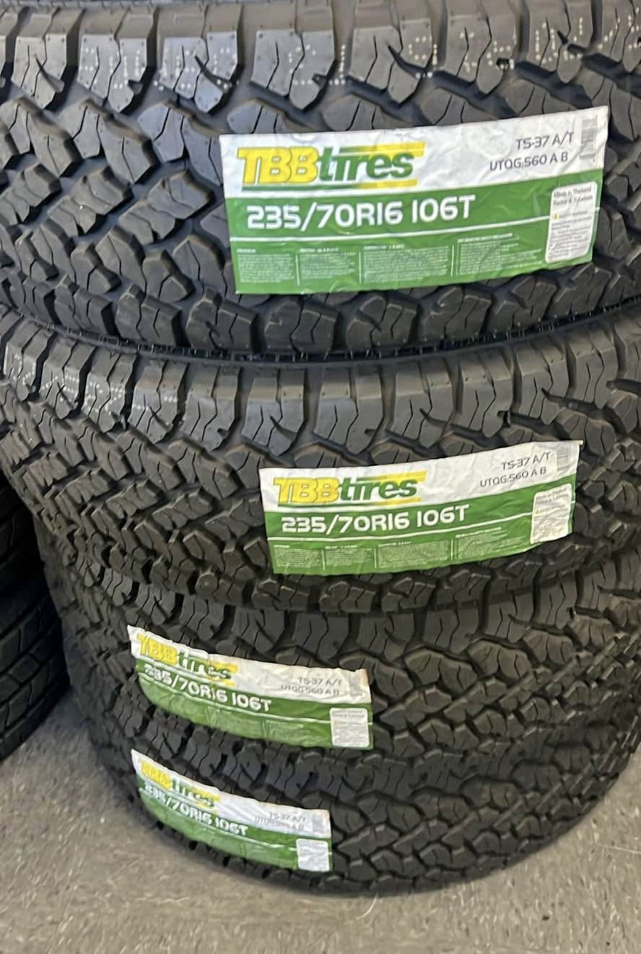 New Tires 235/70R16 TBB TS-37 All Terrain For Sale, FINANCING AVAILABLE