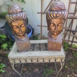 Price Is Firm.. Two Garden Buddha Heads