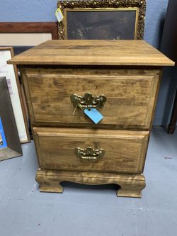 Vintage 2 Drawer Nightstand 