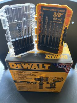 DEWALT 20-Volt MAX XR Lithium-Ion Cordless 1/2 in. Premium Brushless Hammer Drill (Tool-Only) w/ 3/8 Drill Bit