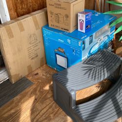 Saluspa Hot Tub, Portable Solar Generator,  Leedor Canopy/tent, Hot Tub Steps, And Bluetooth Music Cup.