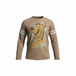 Scooby Doo Youth Medium Long Sleeve Graphic Shirt Hanna Barbera Brown