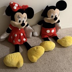 Disney Mickey and Minnie Mouse 40" Giant Plush Stuffed