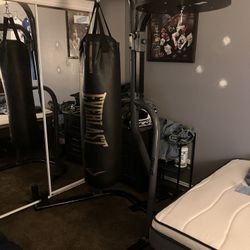 Everlast punching bag and stand