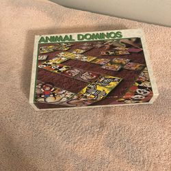 Vintage 1990 Discovery Toys Plastic Coated Animal Dominos Complete 
