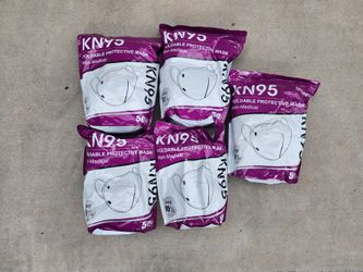 5 Packs KN95 Masks 50 Per Pack New 
