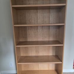5 Shelf Bookcase 71" Tall X 37" W X 12" D, Good Condition 