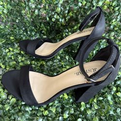 Black Open-Toe Heels 