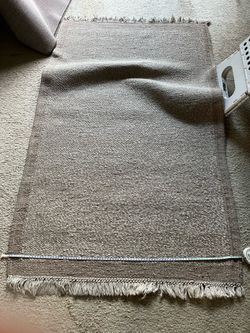 Used Hand-Woven Natural Wool/Jute Rug