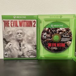 The Evil Within 1 & 2 Xbox One Video Game Bundle Horror Microsoft Bethesda