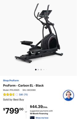 ProForm - Carbon EL - Black elliptical