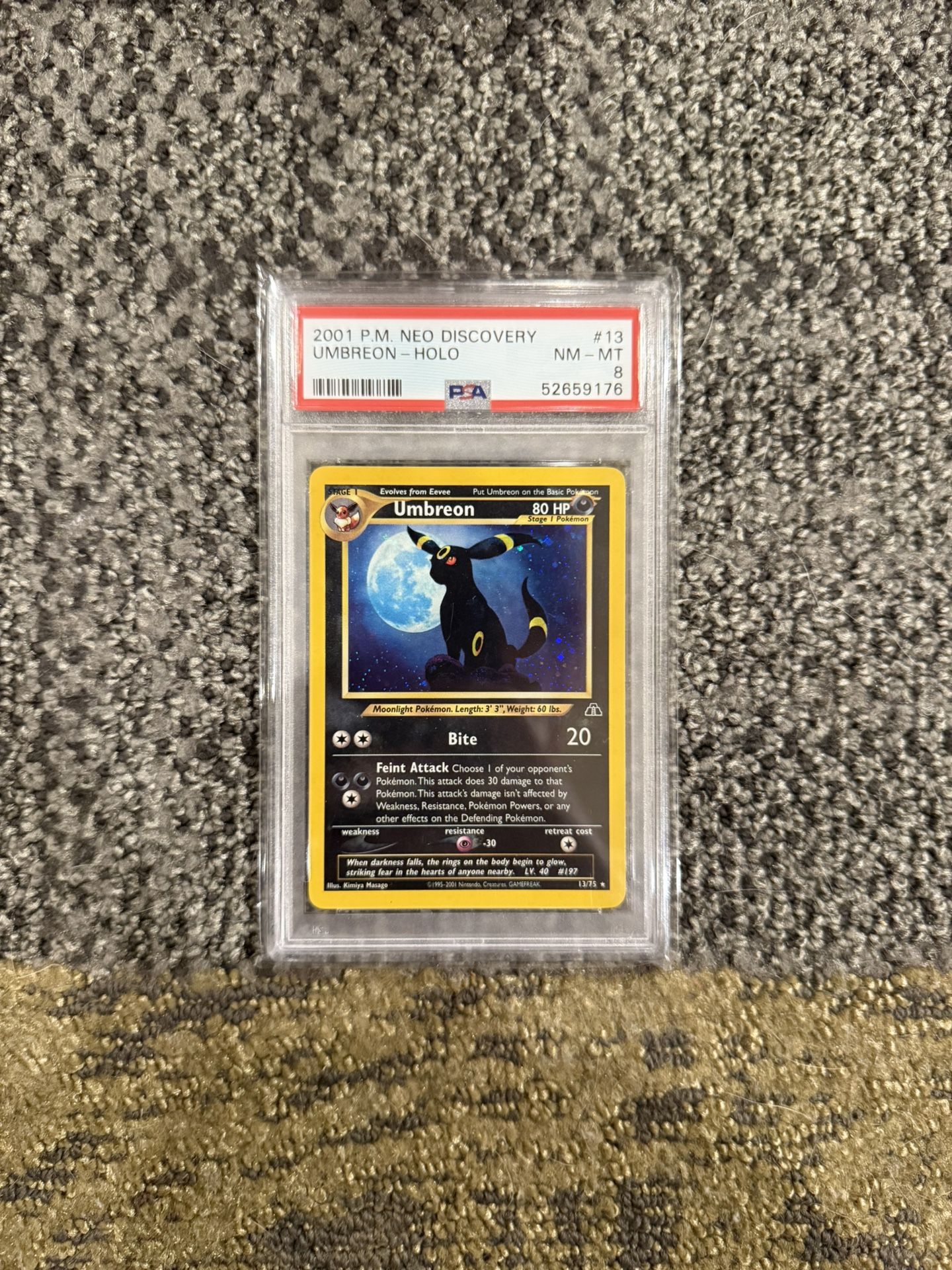 Umbreon neo discovery holo psa 8