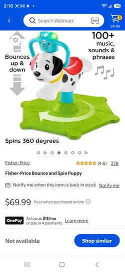 Fisher price bounce and spin toddler toy