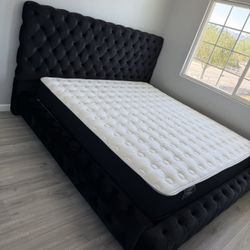 New In Box King Bed Frame With Mattress (Read Description Below)