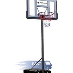Portable Basketball Hoop Goal System 4.8-10ft Adjustable 44in Backboard - New In Box