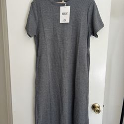 Size L new grey casual and comfortable, all-cotton long skirt