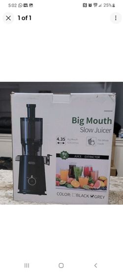 ECOSELF Cold Press Juicer Slow Masticating 4.35" Chute High Juice Yield -  200W