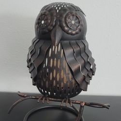 Metal Owl Candle Holder - Vintage Vibe