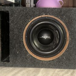 Skar Audio 8in Subwoofer In Custom Box And Crossfire 400watt 2 Chanel Amplifier 