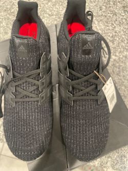 Size 11 Adidas UltraBoost Sneakers Black Knit