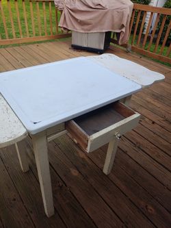 Old enamel farmhouse table