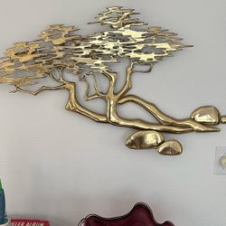 Bijan Brass Tree Sculpture 