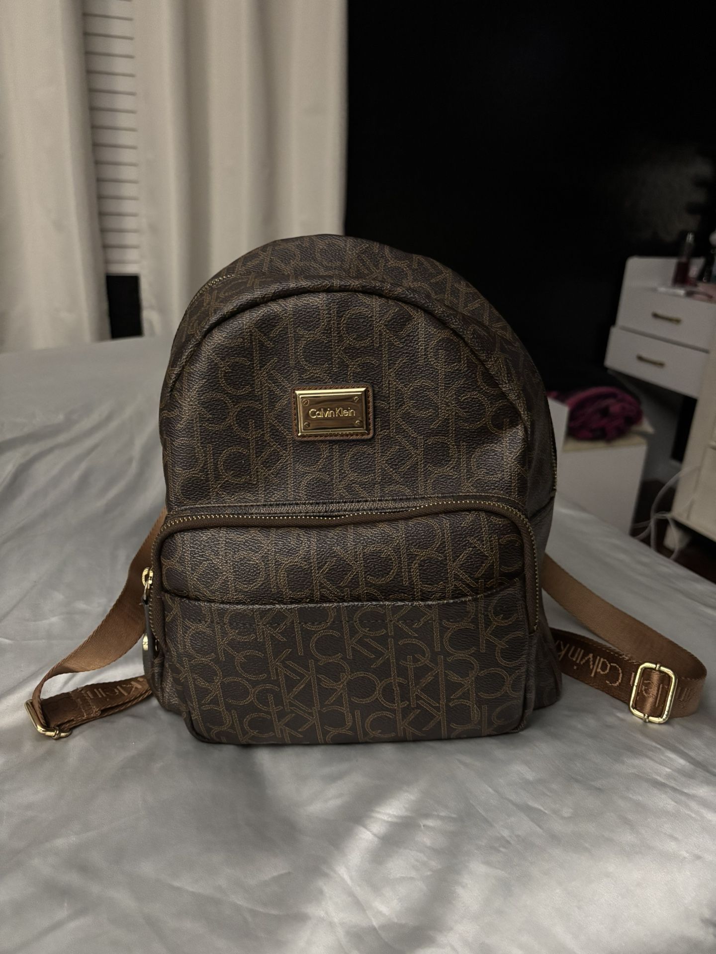 $50 Calvin Klein Brown Mini Backpack