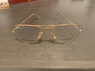 Ray Ban  Gold Aviator Optics Clear Evolve Photochromic Sunglasses