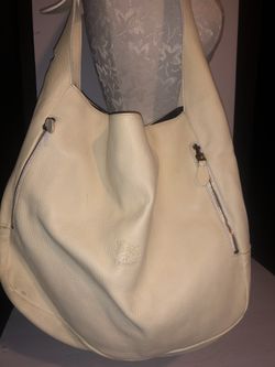 Rare cream IL Bisonte leather hobo purse