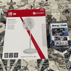 Brand new unopened pedestal fan and portable AC combo 