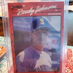 Randy Johnson Error 1990 Donruss No Dot Behind Inc Baseball Card 
