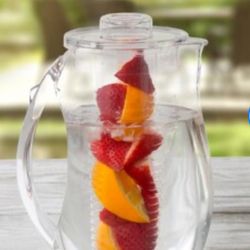 96oz Acrylic Infusion Pitcher for Flavored Beverages by Classic Cuisine