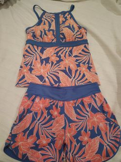 New Lands' End Tankini Swimsuit Set Size 10 D