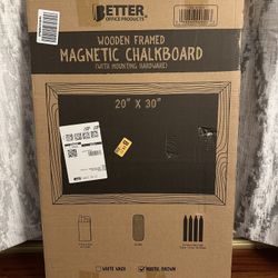 Wood Framed Magnetic Chalkboard 
