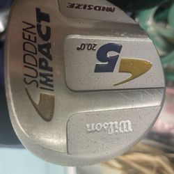 Golf clubs and golf bag