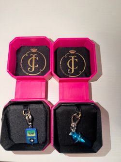 Juicy Couture Charm Set of 2 in Boxes