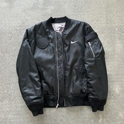 Black Nike Bomber Jacket Size Large Tennis Jacket Reversible Jacket Limited Edition
