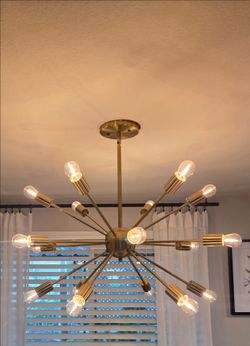 Sputnik Chandeliers 18-Light, Large Modern Mid Century Ceiling Light
