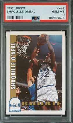 1992 HOOPS ROOKIE CARDSHAQUILLE O'NEAL 442