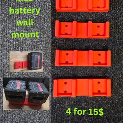 Milwaukee M18 wall mounted battery holder