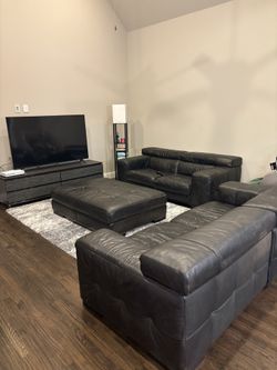 limited Natuzzi sofa set & king bed with head board