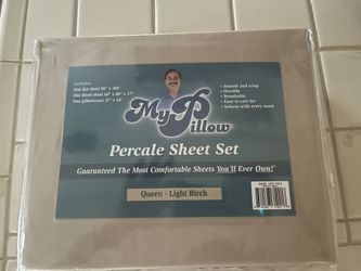 My Pillow Percale Queen Sheet Set