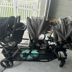 3 Seat Stroller With Car Seat Or Seat For 3rd Row Ne