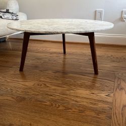 Article Mara 31.5" Marble Coffee Table - Walnut