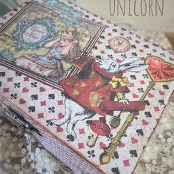 Alice In Wonderland Upcycled Trinket Jewelry Box