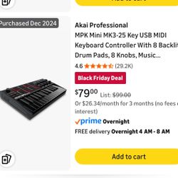 Akai Professional MPK Mini MK3-25 Key USB MIDI Keyboard Controller