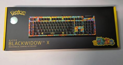 Razer BlackWidow V4 X Mechanical Gaming Keyboard Pokémon Kanto Starters Edition.