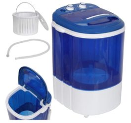 Portable Mini Wasning Machine 8 lbs Washing Capacity Semi-Automatic Compact Washer Spinner