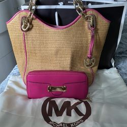 Authentic Michael Kors bag and matching wallet